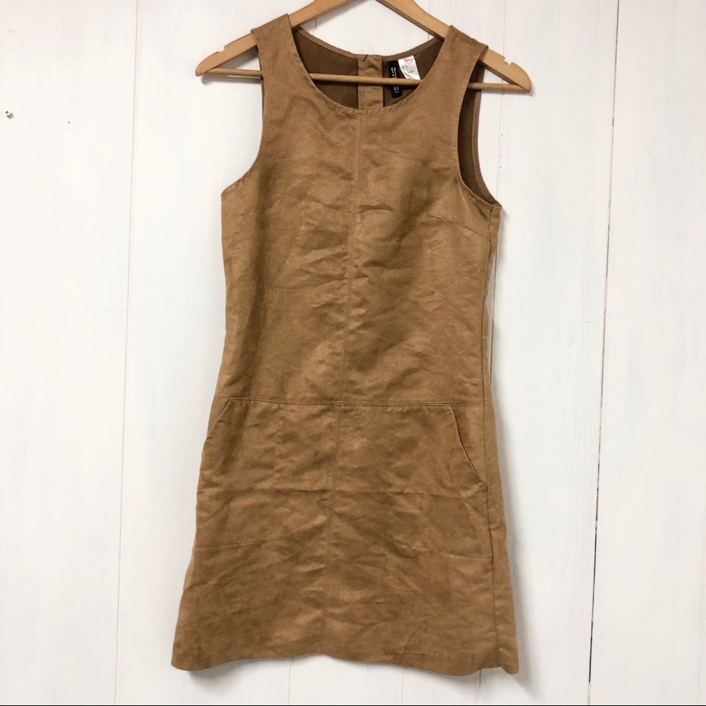 3 for $20 -H&M Divided Tan Faux Suede Dress Size 4